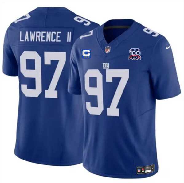 Men & Women & Youth New York Giants #97 Dexter Lawrence II Blue 2024 F.U.S.E. With 3-Star C Patch And 100TH Season Patch Vapor Untouchable Limited Stitched Jersey,We sell and wholesale Men & Women & Youth New York Giants #97 Dexter Lawrence II Blue 2024 F.U.S.E. With 3-Star C Patch And 100TH Season Patch Vapor Untouchable Limited Stitched Jersey on line form chian!